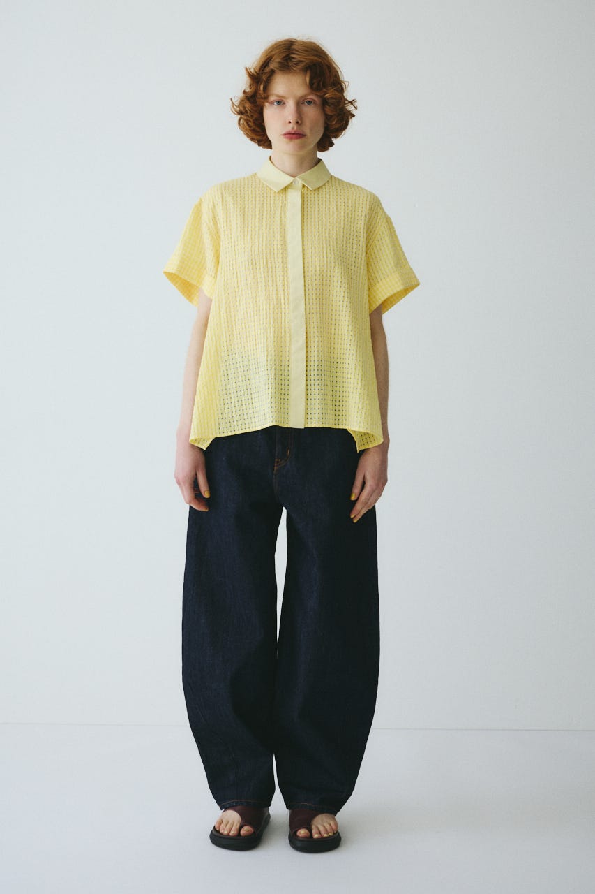 ［予約］Back long shirt YEL FREE