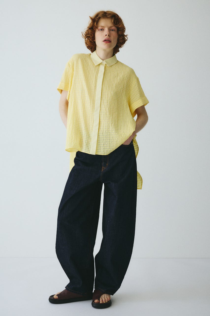 ［予約］Back long shirt YEL FREE