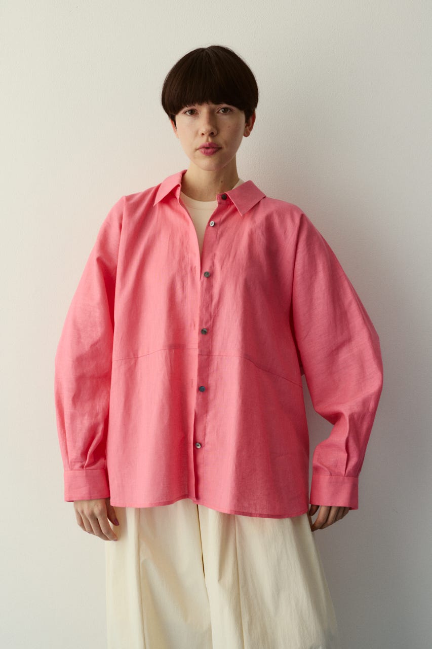 ［予約］Back shirring shirt PNK FREE