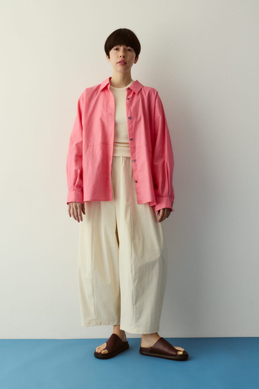 ［予約］Back shirring shirt PNK FREE