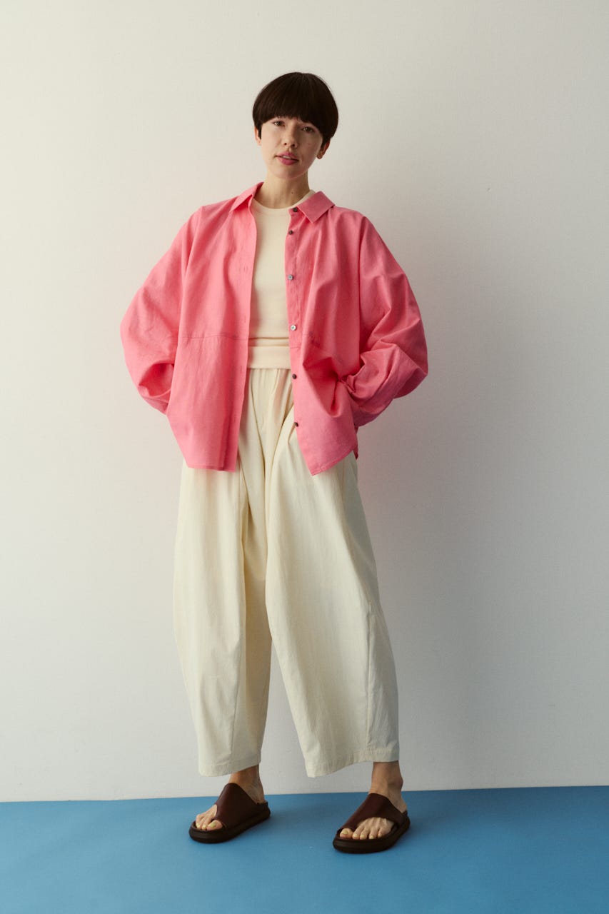 ［予約］Back shirring shirt PNK FREE