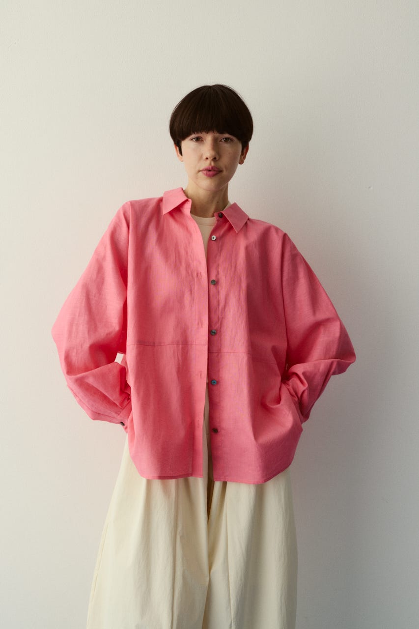 ［予約］Back shirring shirt PNK FREE