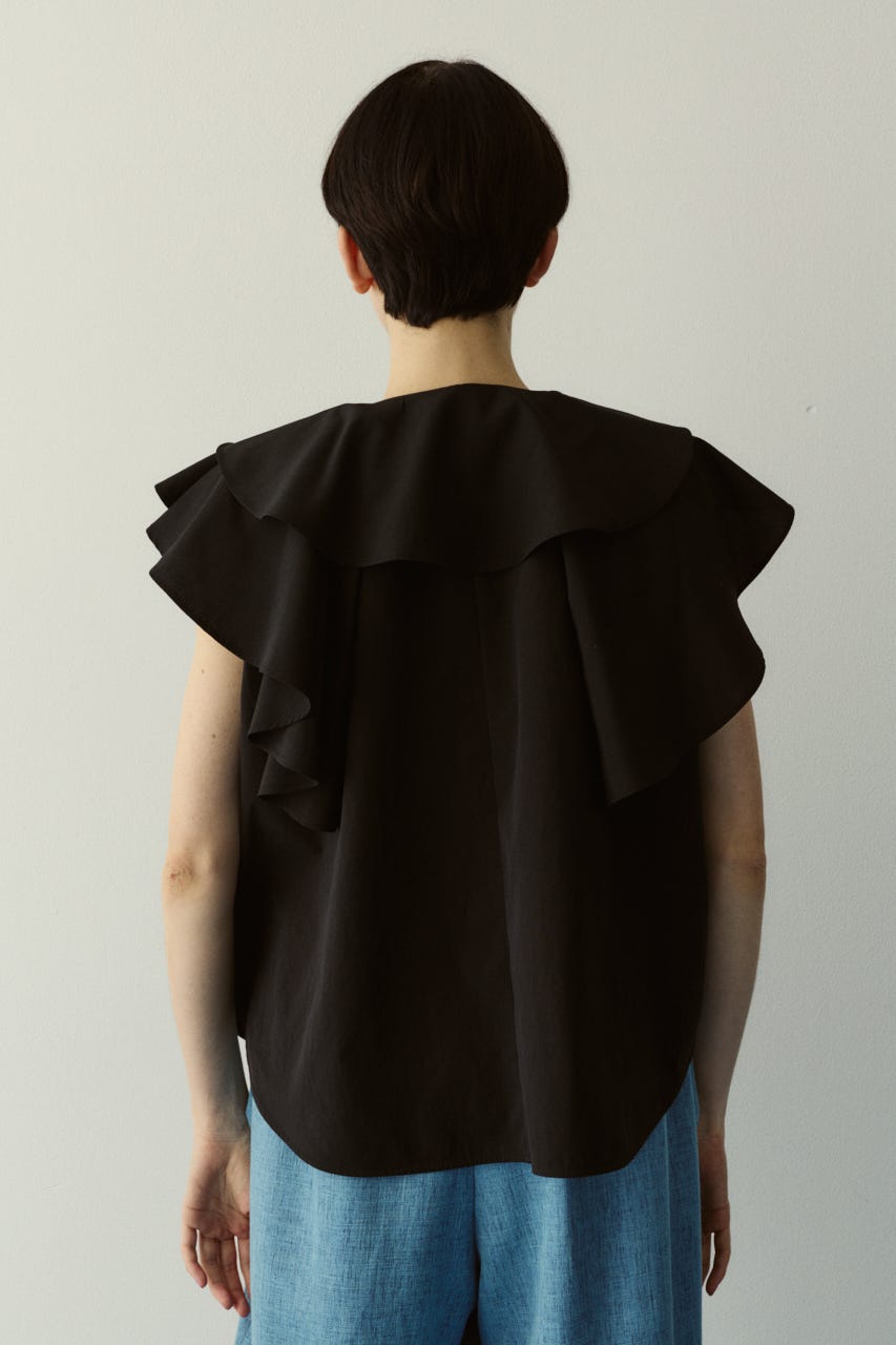 ［予約］Ruffled blouse BLK FREE