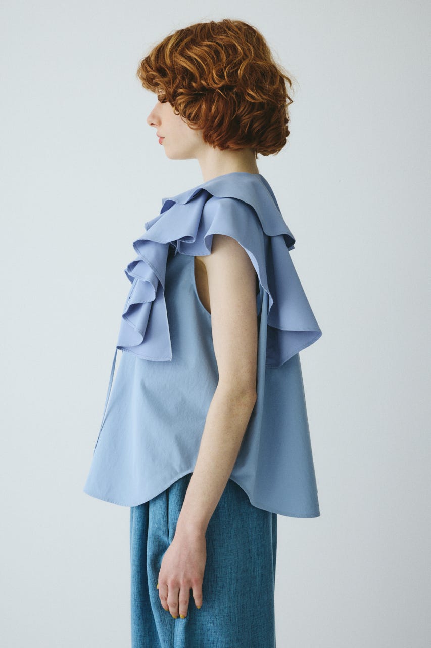 ［予約］Ruffled blouse L/BLU FREE