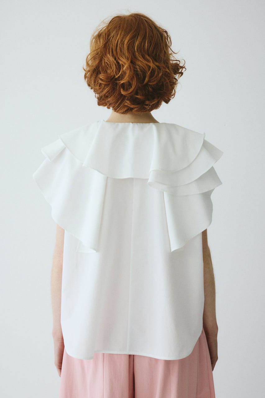 ［予約］Ruffled blouse WHT FREE