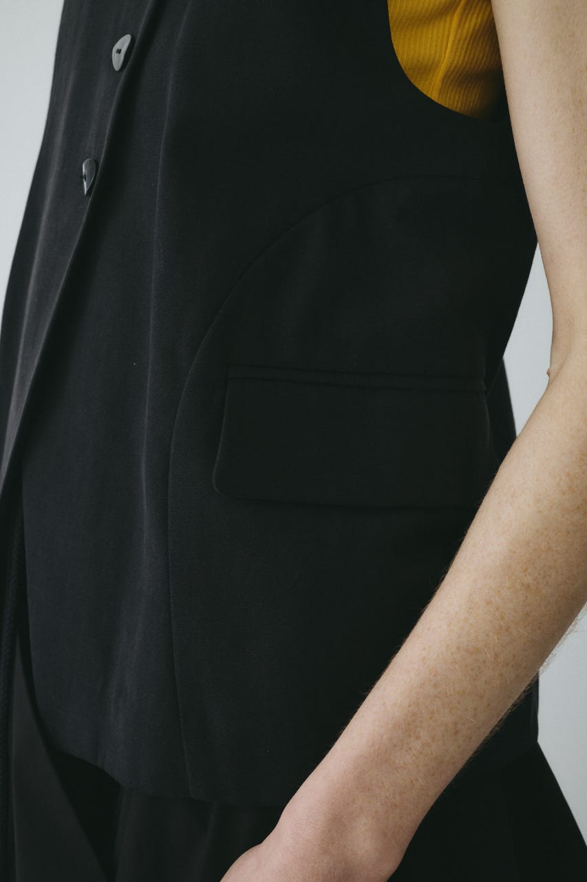 ［予約］Circle switch vest BLK FREE