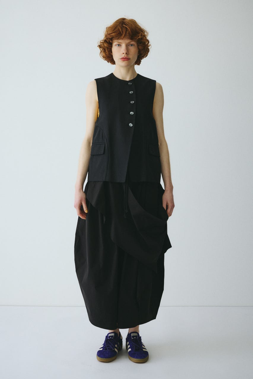 ［予約］Circle switch vest BLK FREE