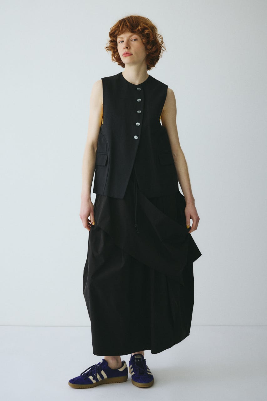 ［予約］Circle switch vest BLK FREE