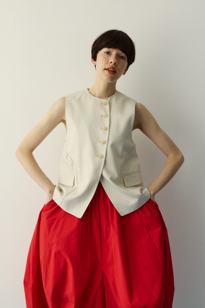 ［予約］Circle switch vest O/WHT FREE