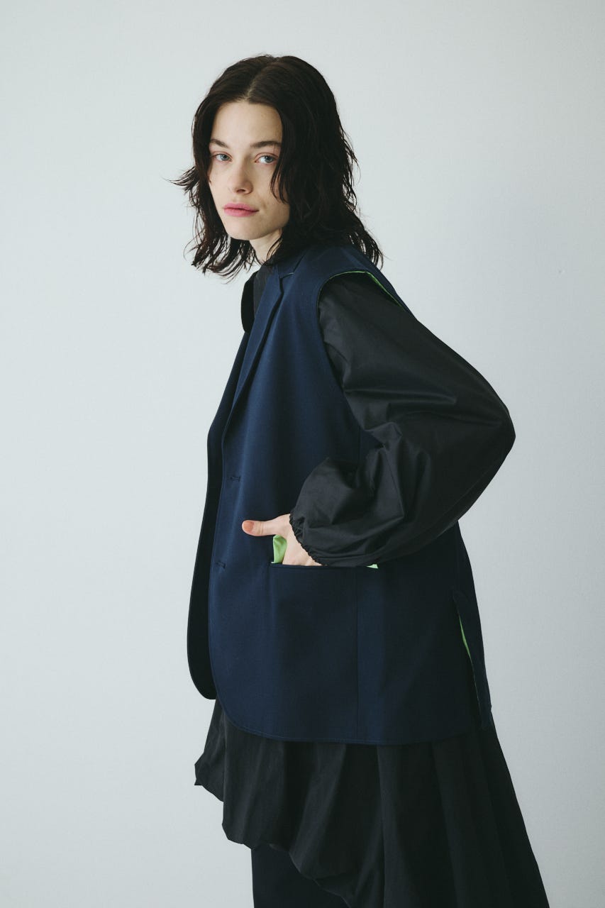 ［予約］Big vest NVY FREE