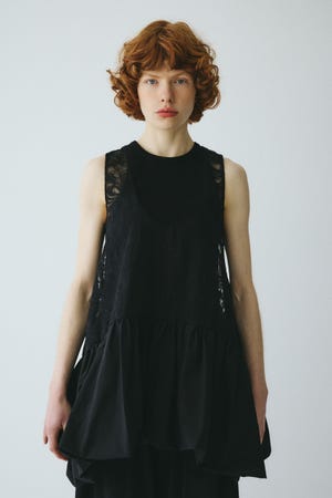［予約］Lace flare tunic
