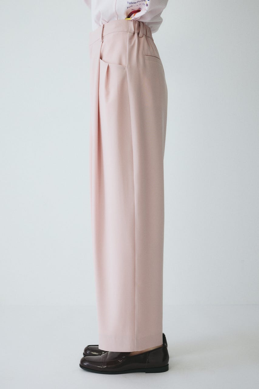 ［予約］Straight tuck pants L/PNK 38