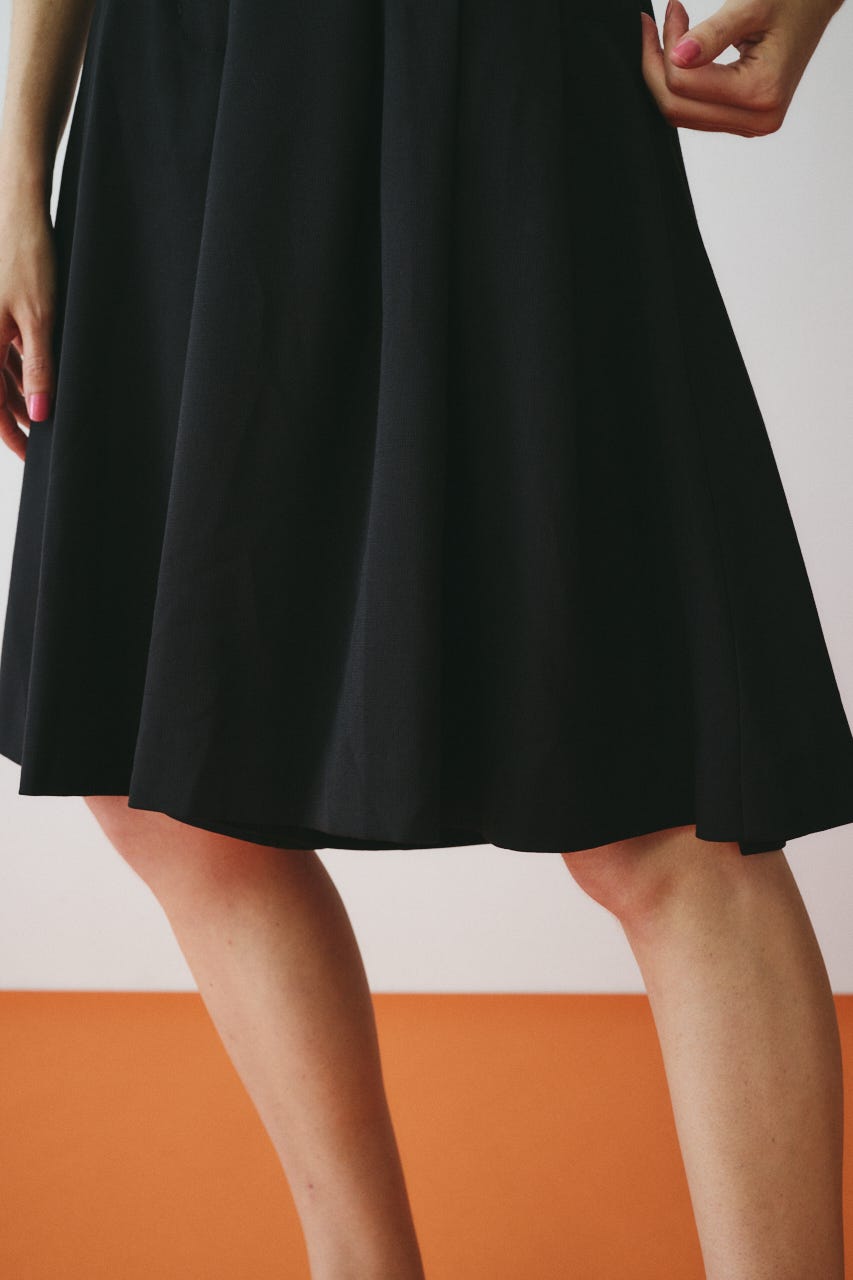 Flare half pants BLK 36