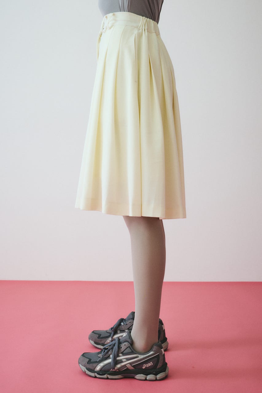 Flare half pants O/WHT 36