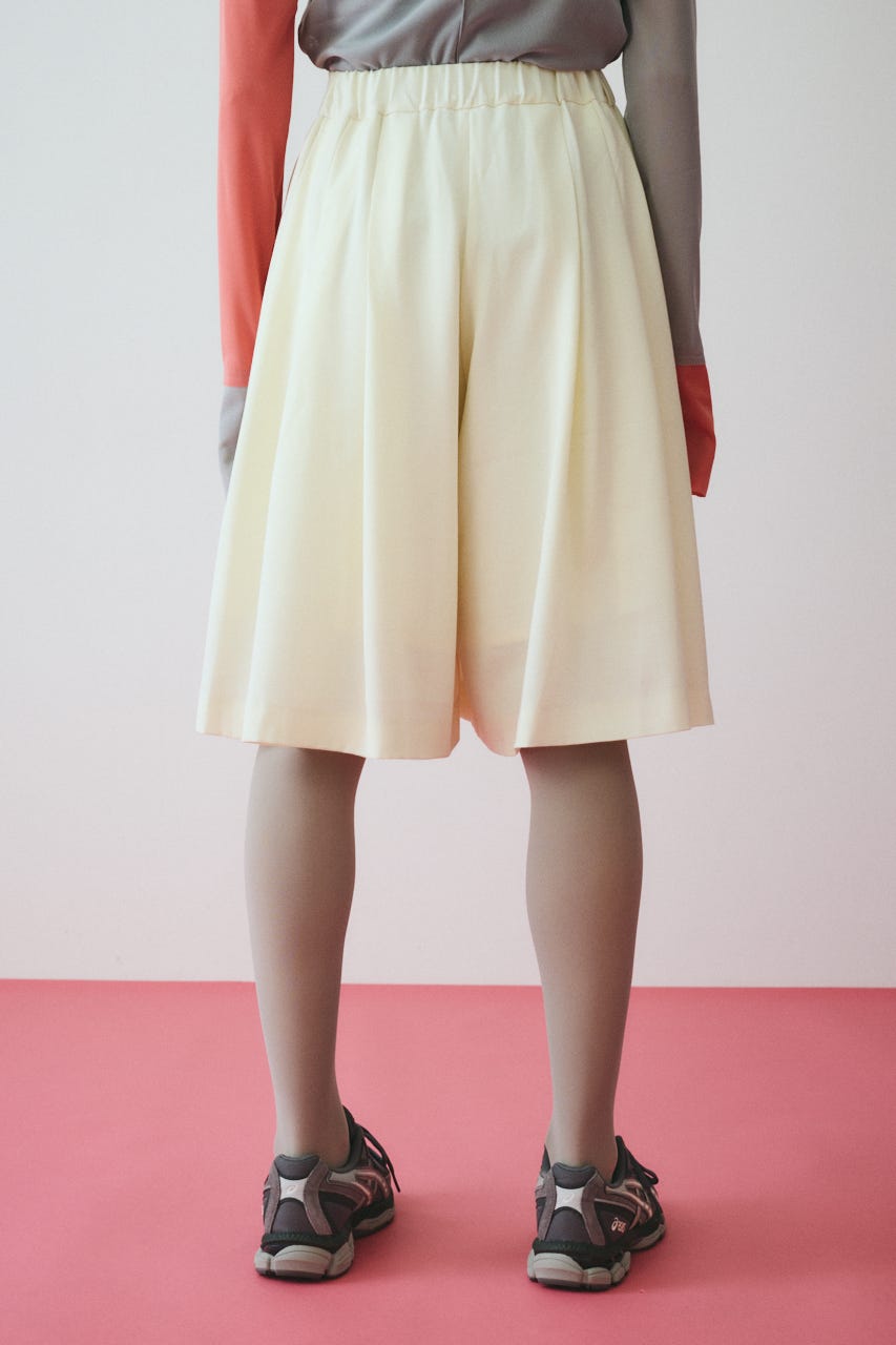 Flare half pants O/WHT 36