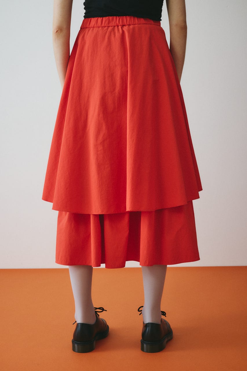 ［予約］Double hem skirt RED FREE