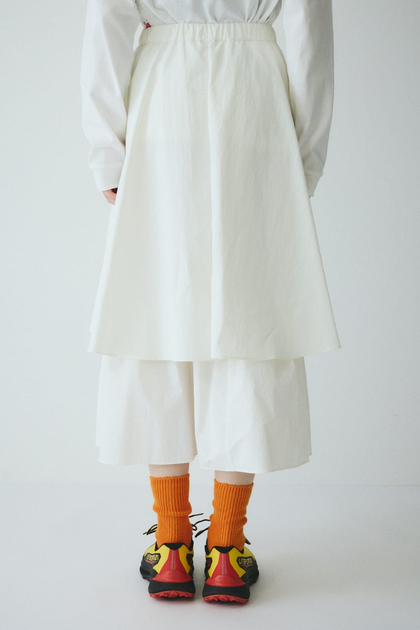 ［予約］Double hem skirt WHT FREE