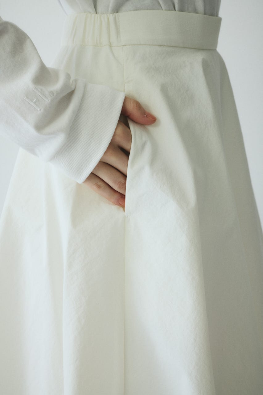 ［予約］Double hem skirt WHT FREE