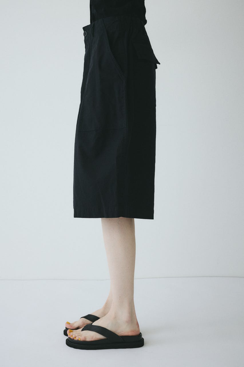 Round form baker half pants BLK 38