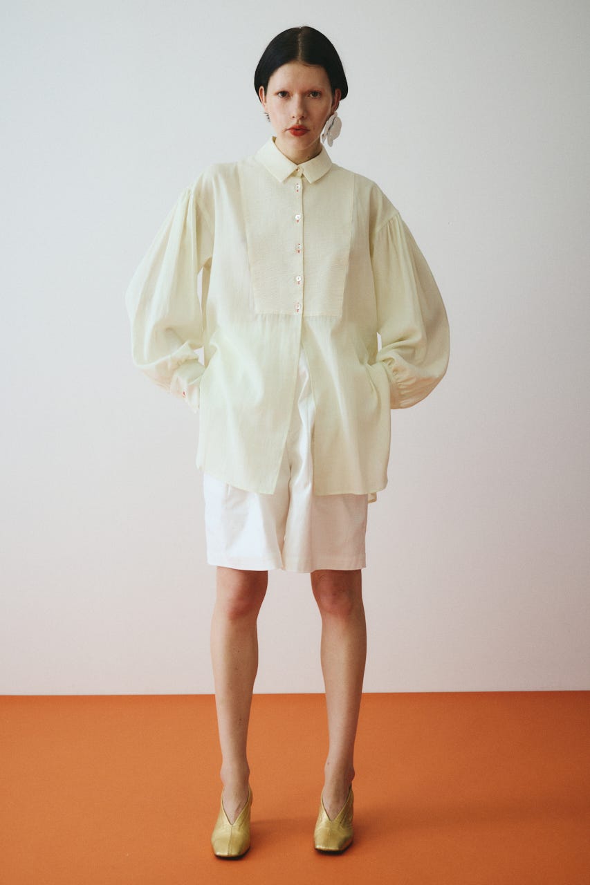 Round form baker half pants WHT 36