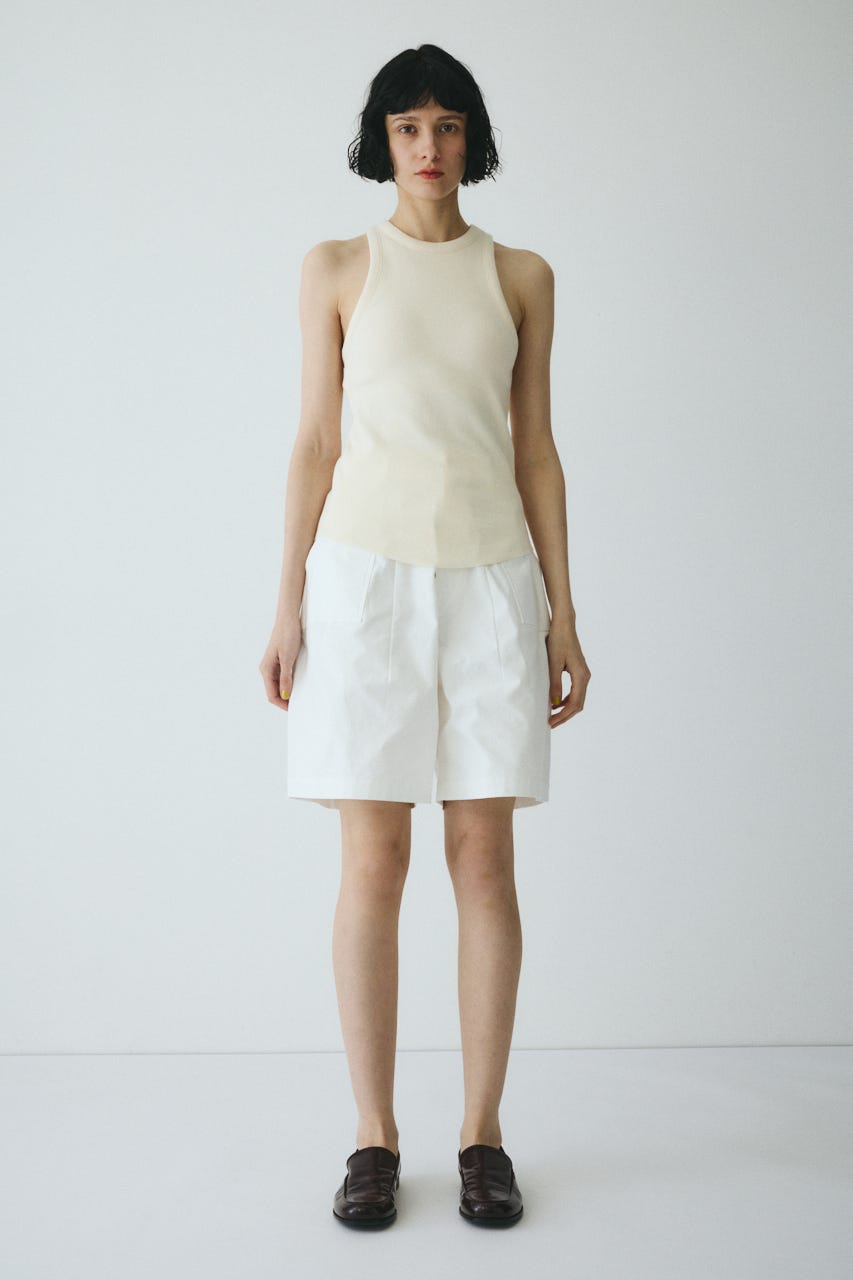 Round form baker half pants WHT 36