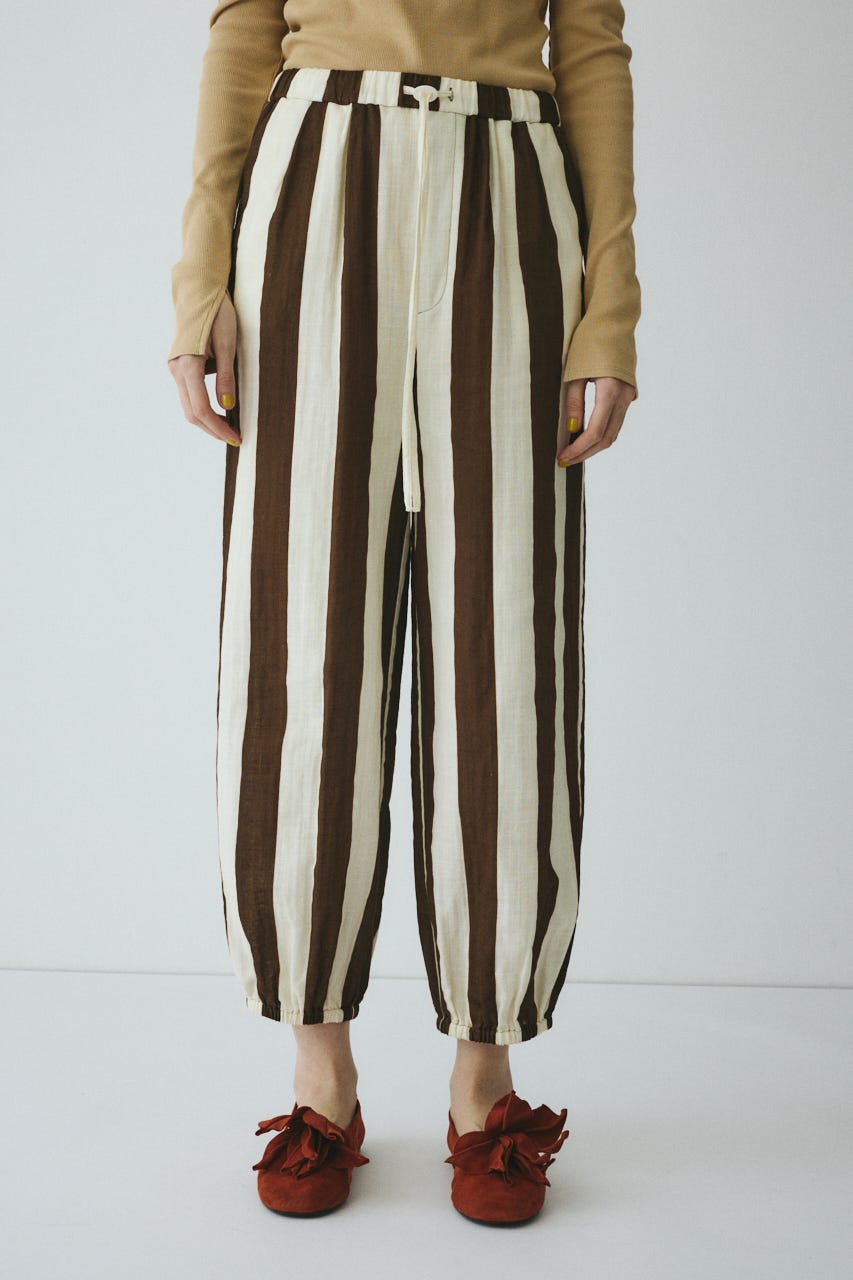 Stripe gauze pants 柄BRN FREE