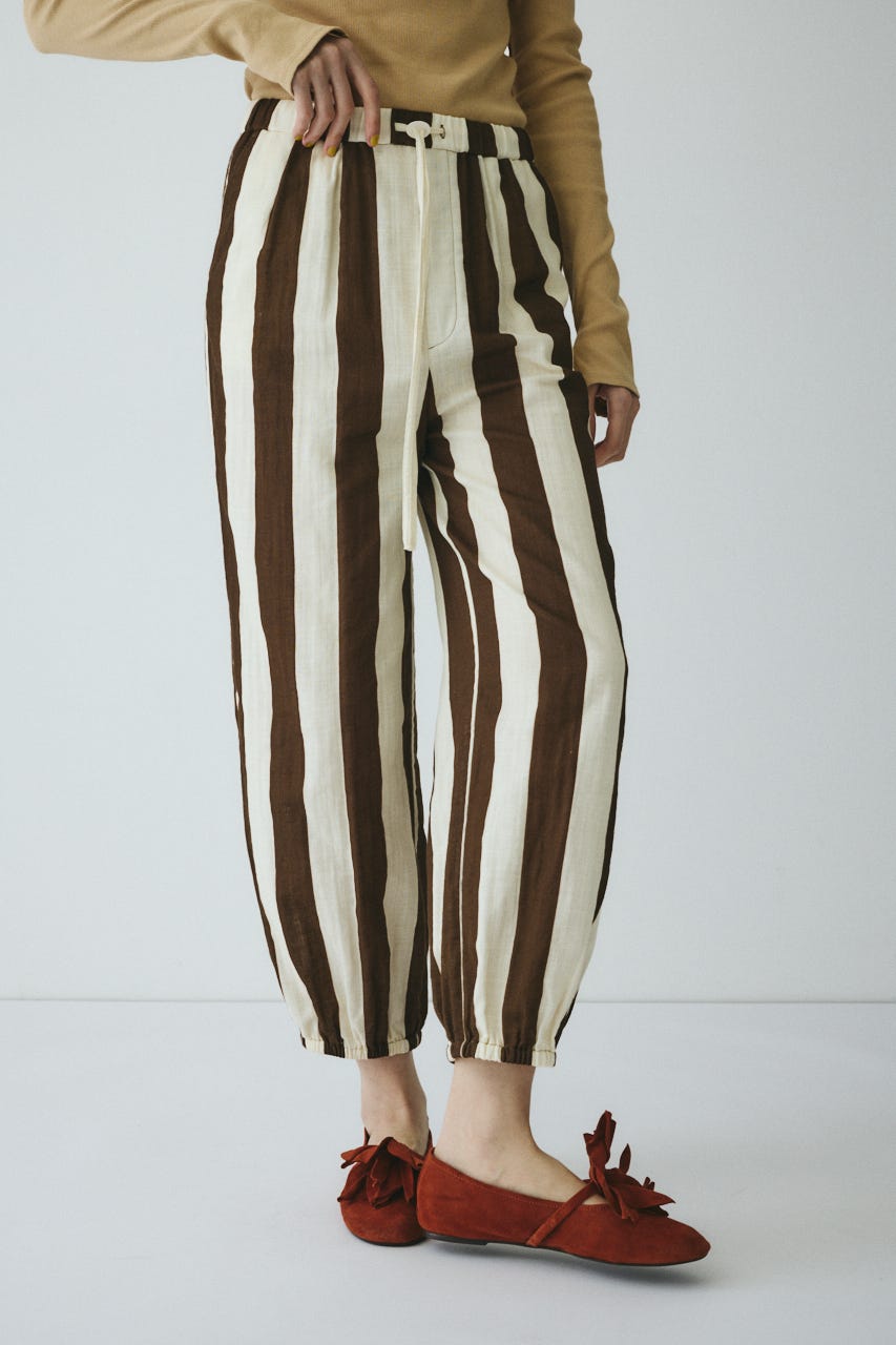 Stripe gauze pants 柄BRN FREE
