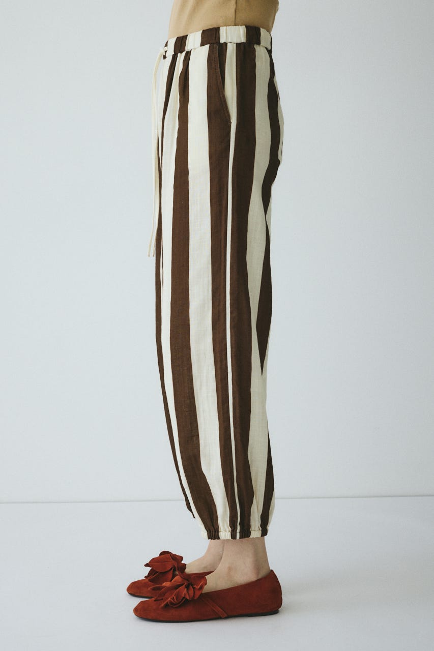 Stripe gauze pants 柄BRN FREE