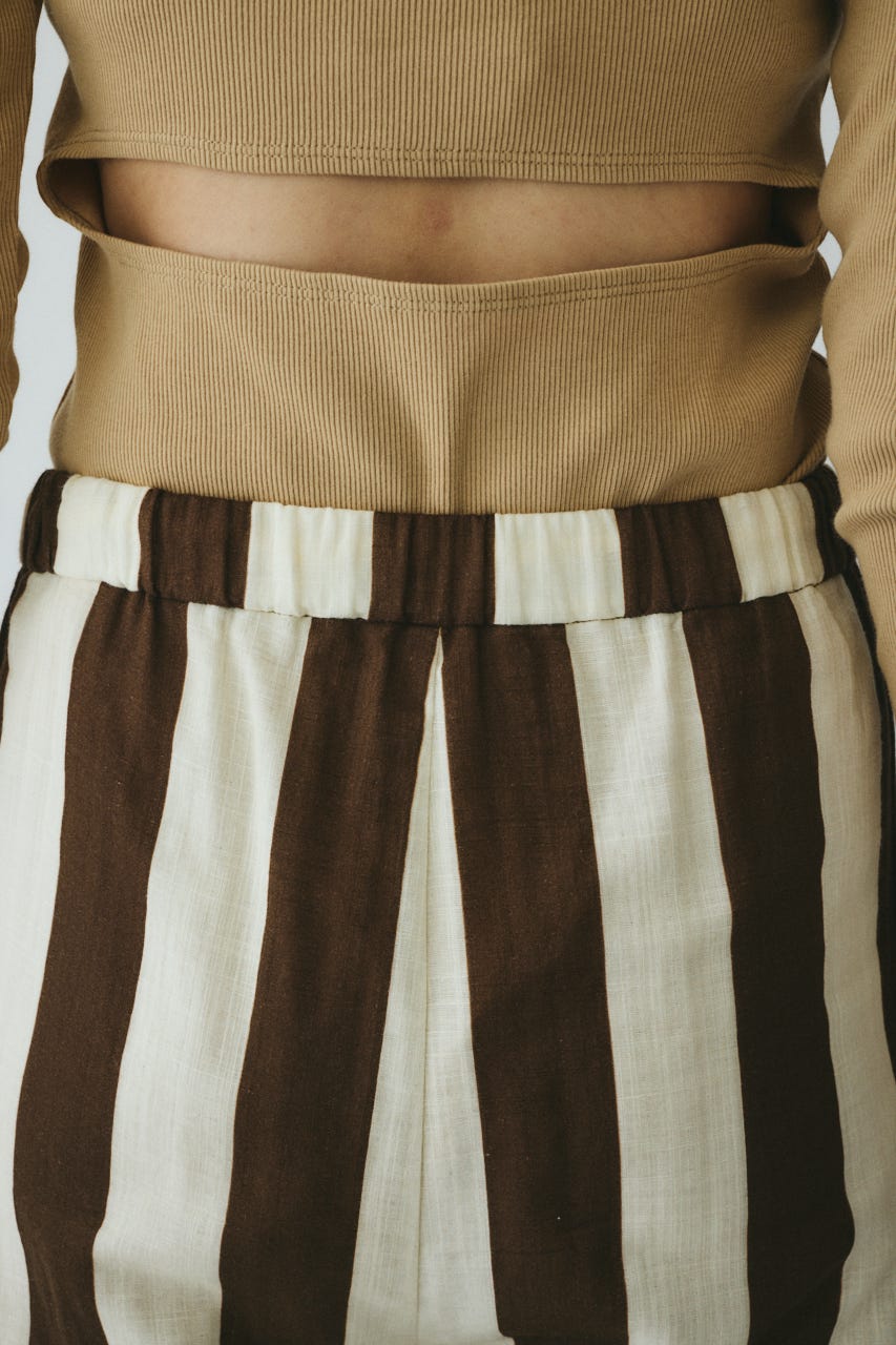 Stripe gauze pants 柄BRN FREE