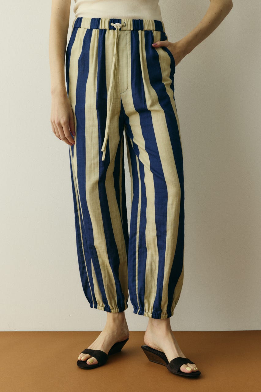 Stripe gauze pants 柄NVY FREE