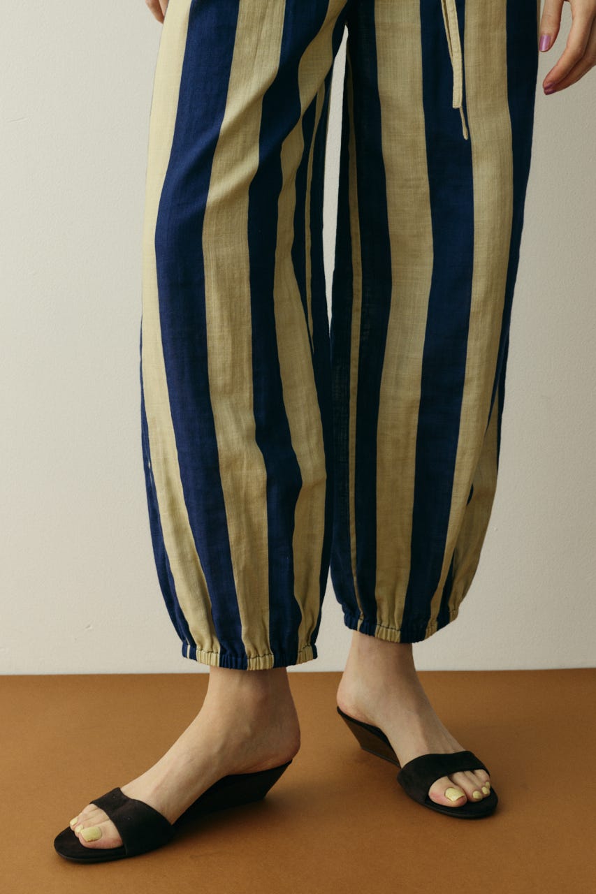 Stripe gauze pants 柄NVY FREE