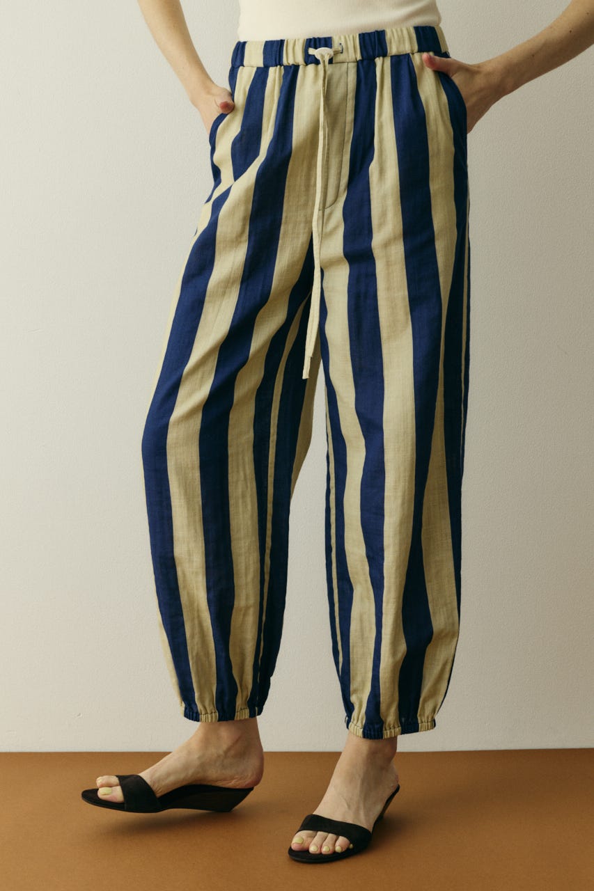 Stripe gauze pants 柄NVY FREE
