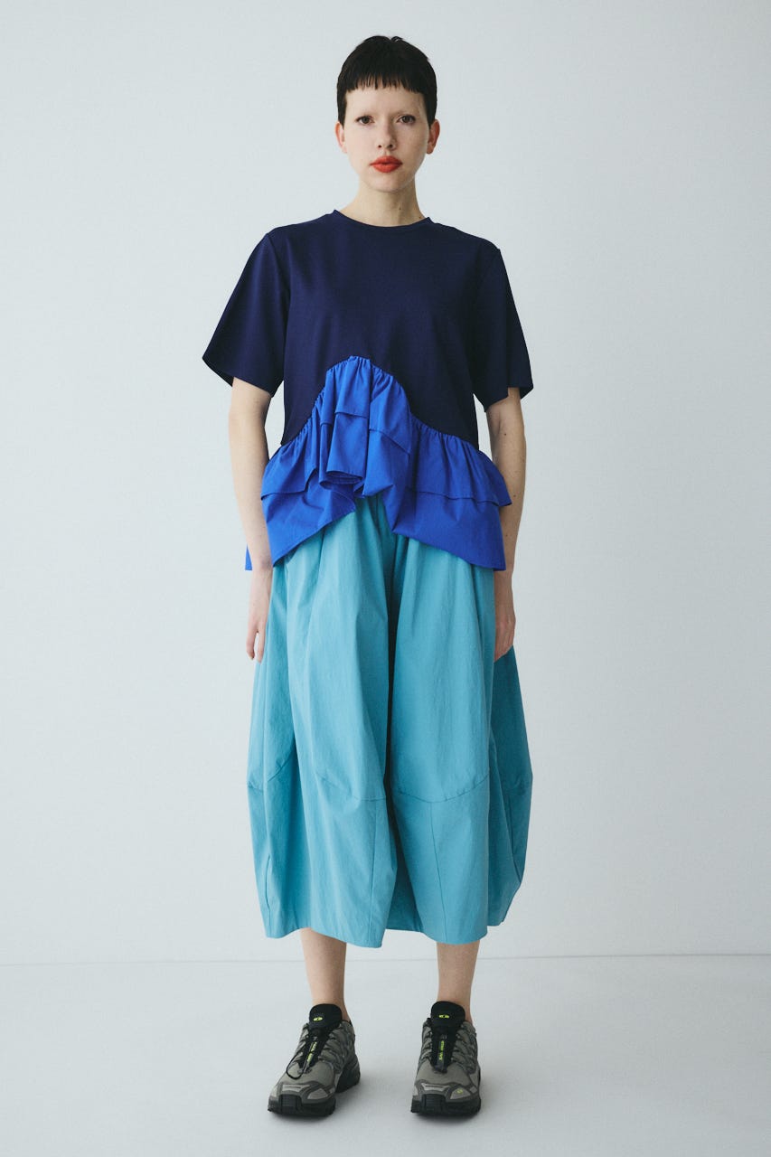 Volume balloon pants BLU FREE