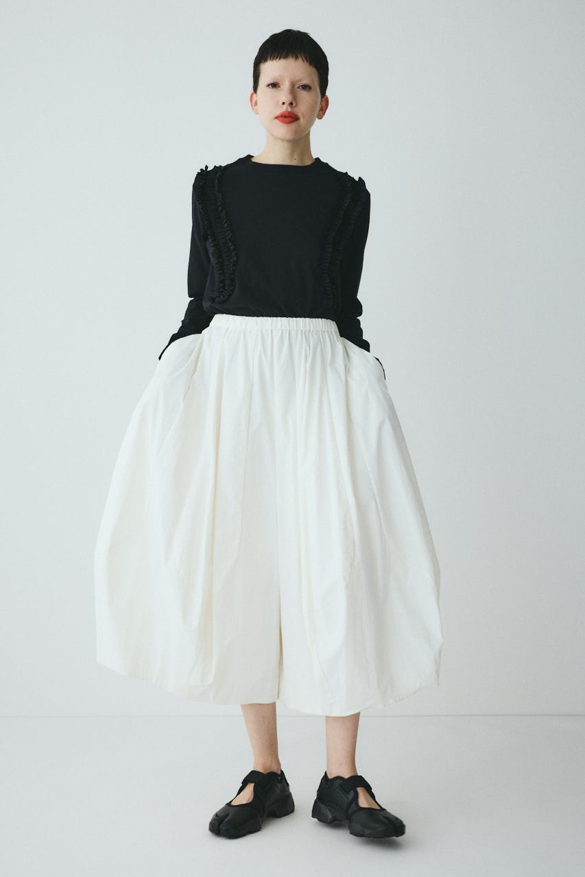 Volume balloon pants O/WHT FREE