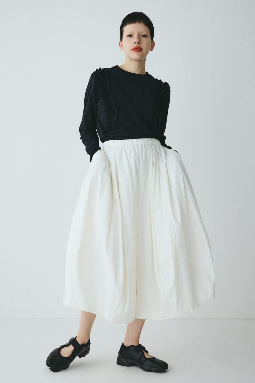 Volume balloon pants O/WHT FREE