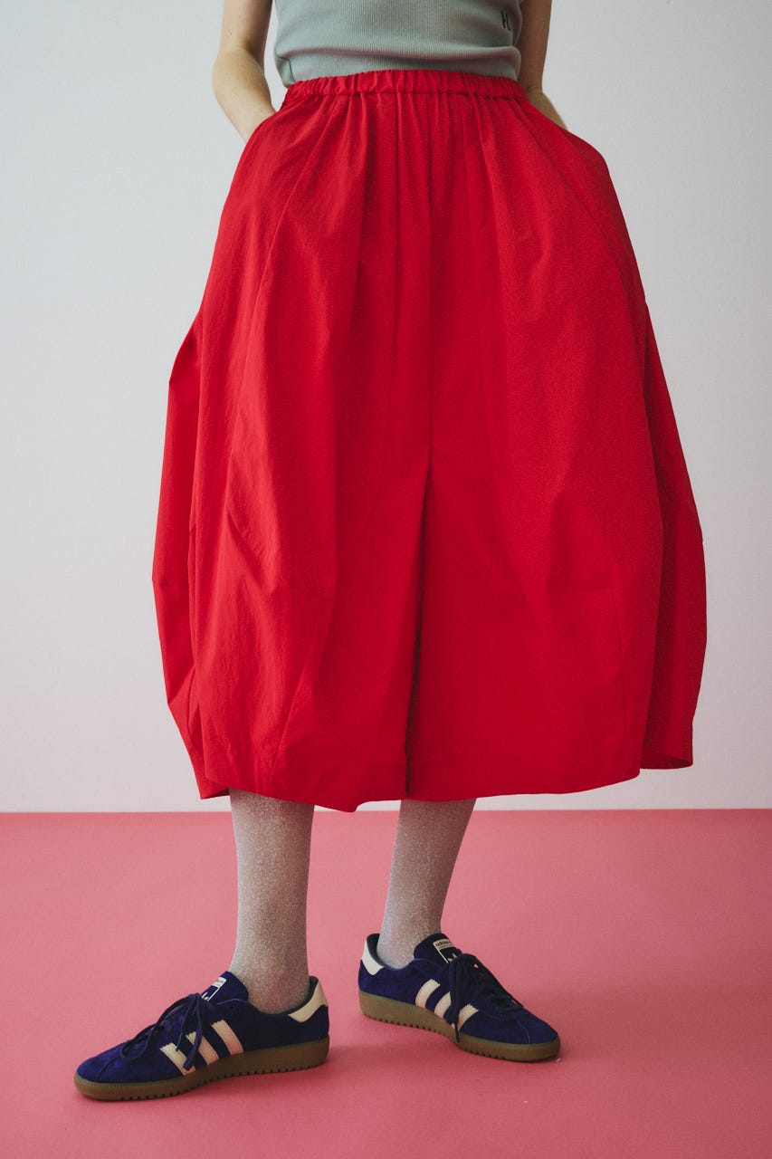 Volume balloon pants RED FREE