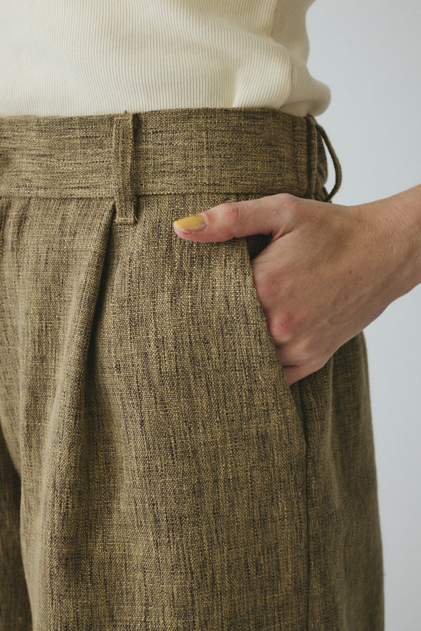［予約］Tweed butcher half pants BEG 36