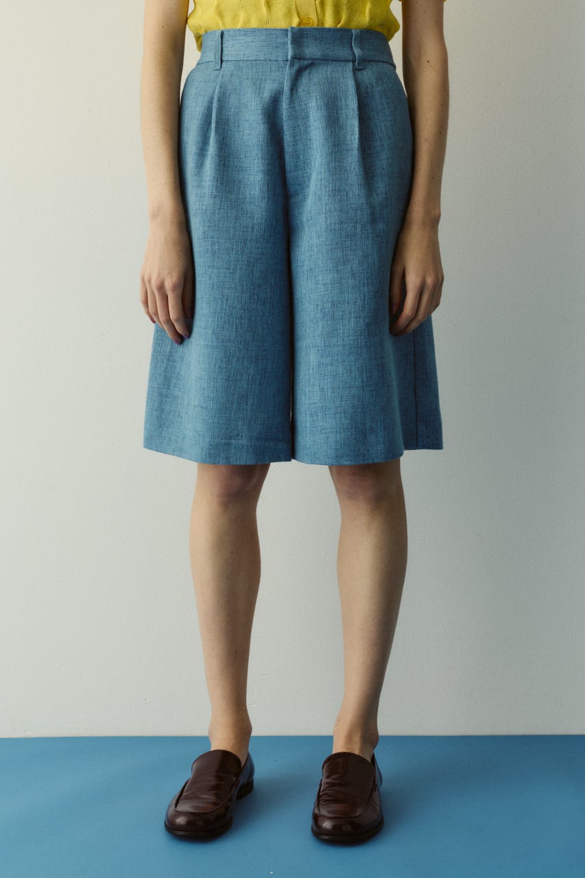 ［予約］Tweed butcher half pants L/BLU 38