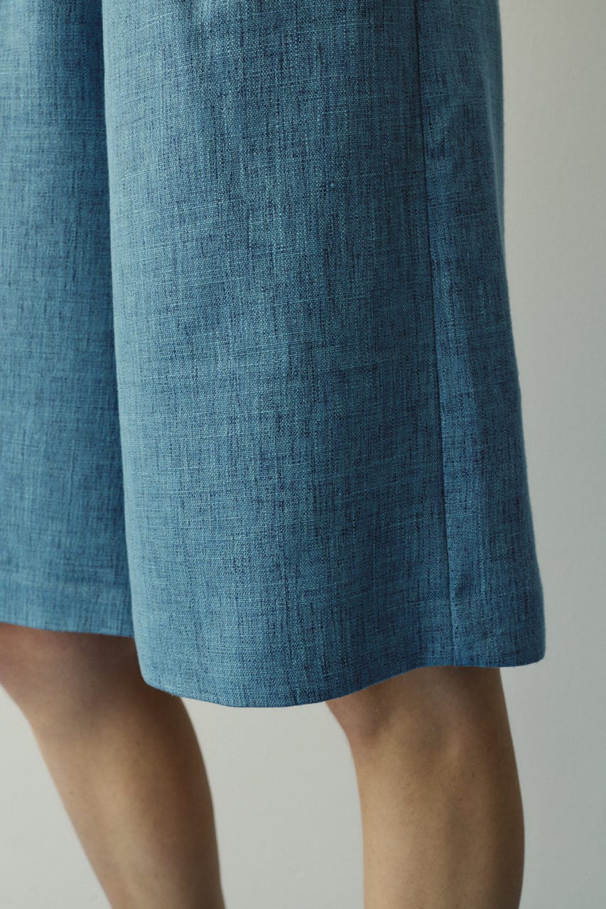 ［予約］Tweed butcher half pants L/BLU 38