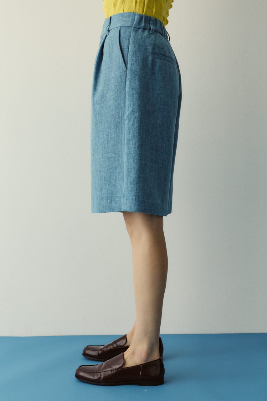 ［予約］Tweed butcher half pants L/BLU 38