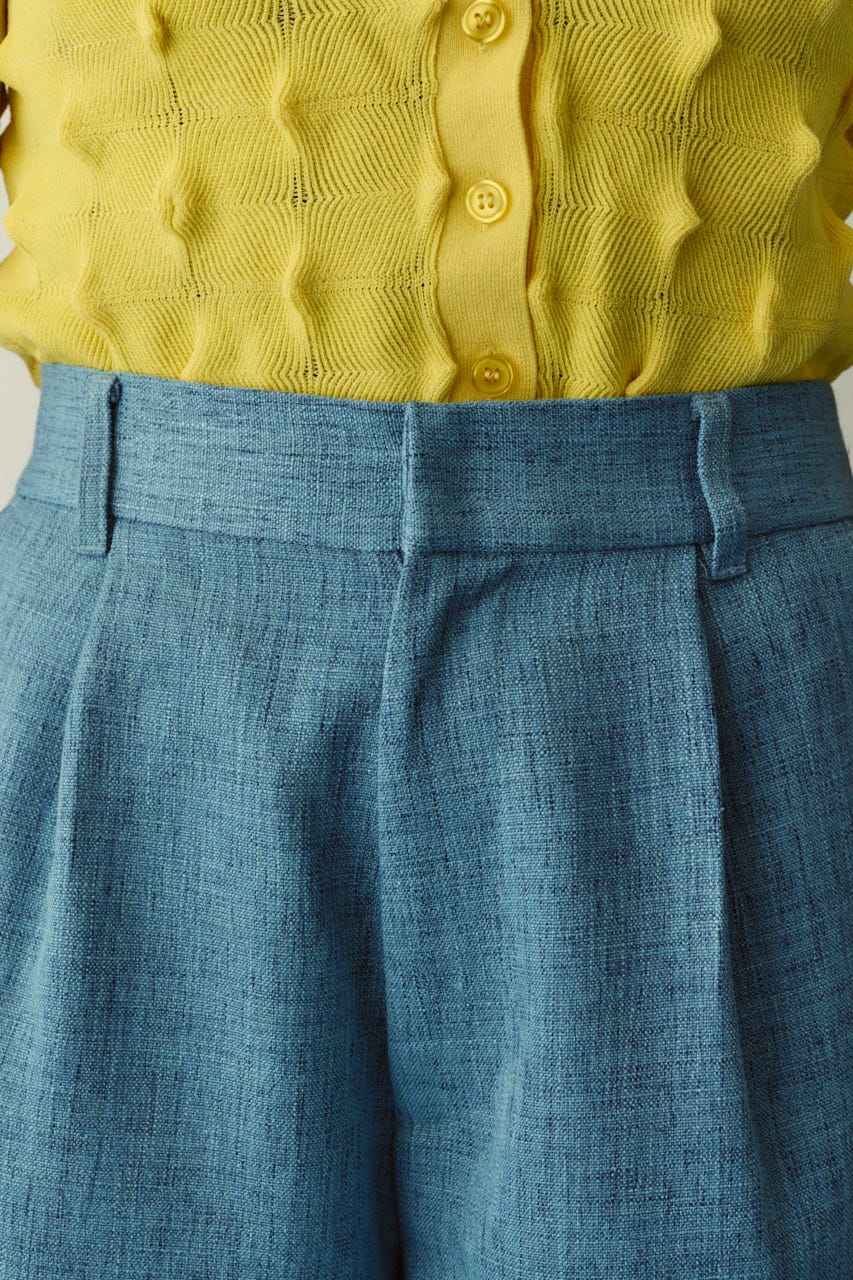 ［予約］Tweed butcher half pants L/BLU 38