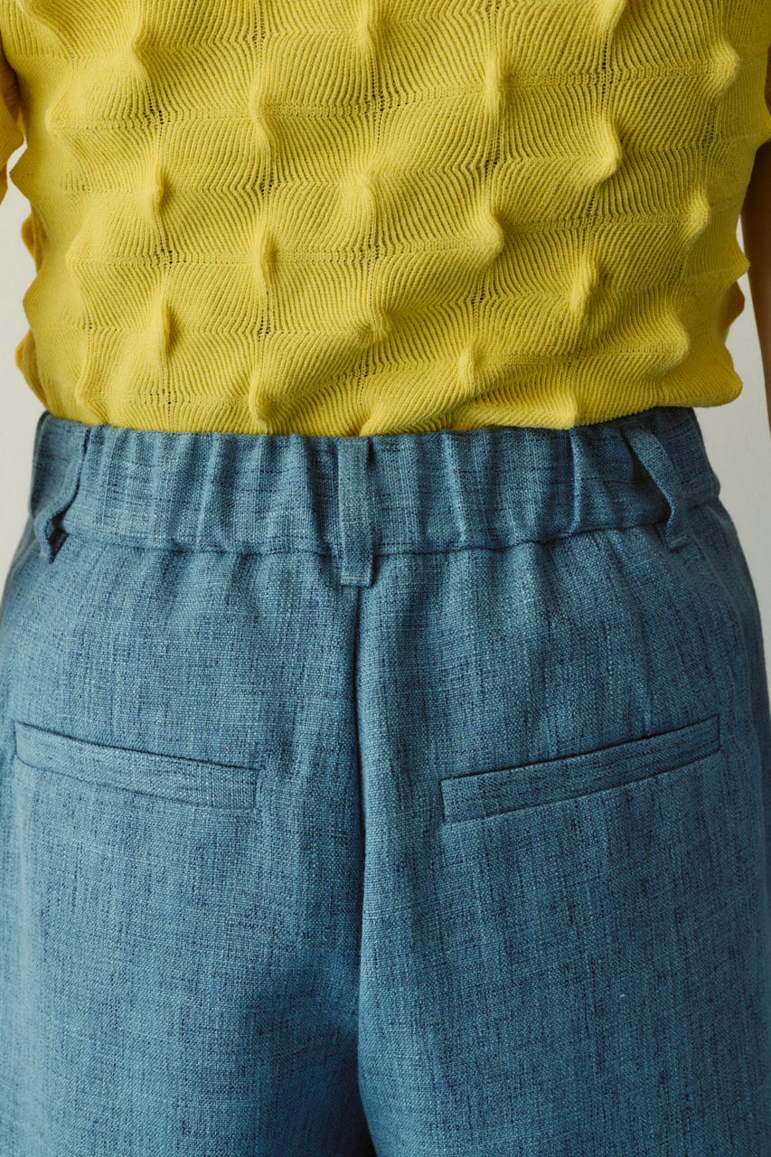 ［予約］Tweed butcher half pants L/BLU 38