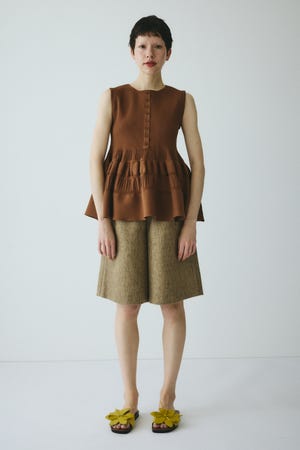 ［予約］Tweed butcher half pants