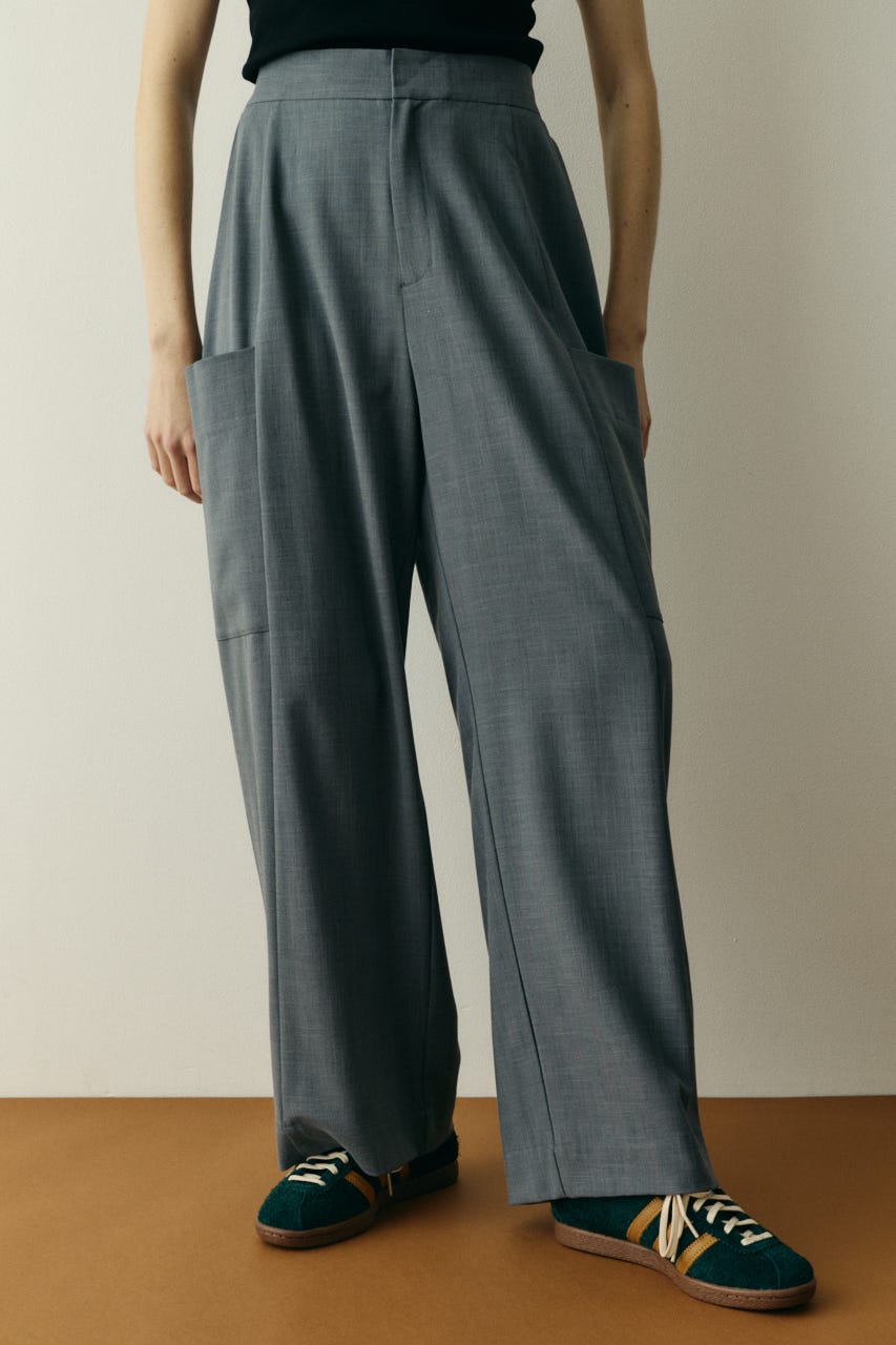 Side big pocket pants GRY 36