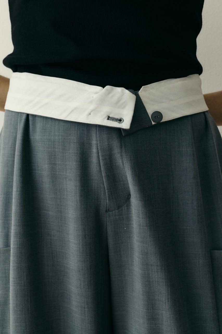 Side big pocket pants GRY 36