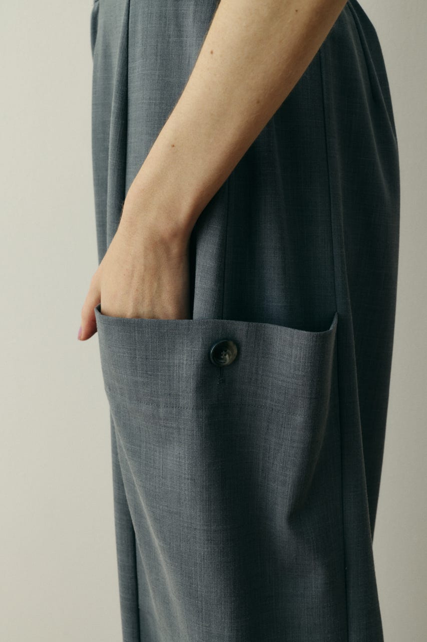 Side big pocket pants GRY 36