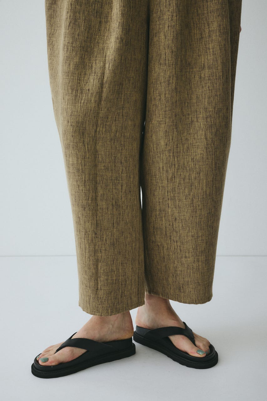 ［予約］Tweed butcher tuck pants BEG 36