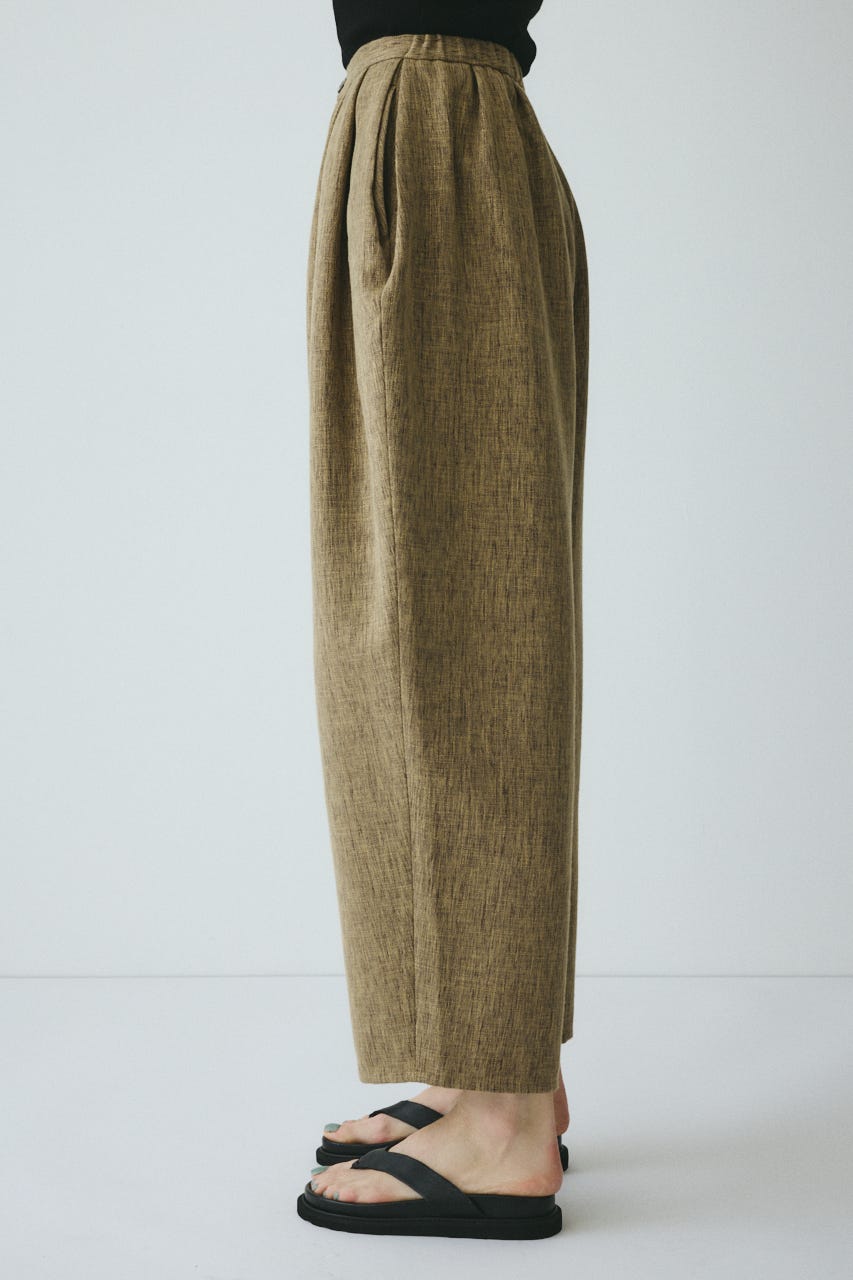 ［予約］Tweed butcher tuck pants BEG 36