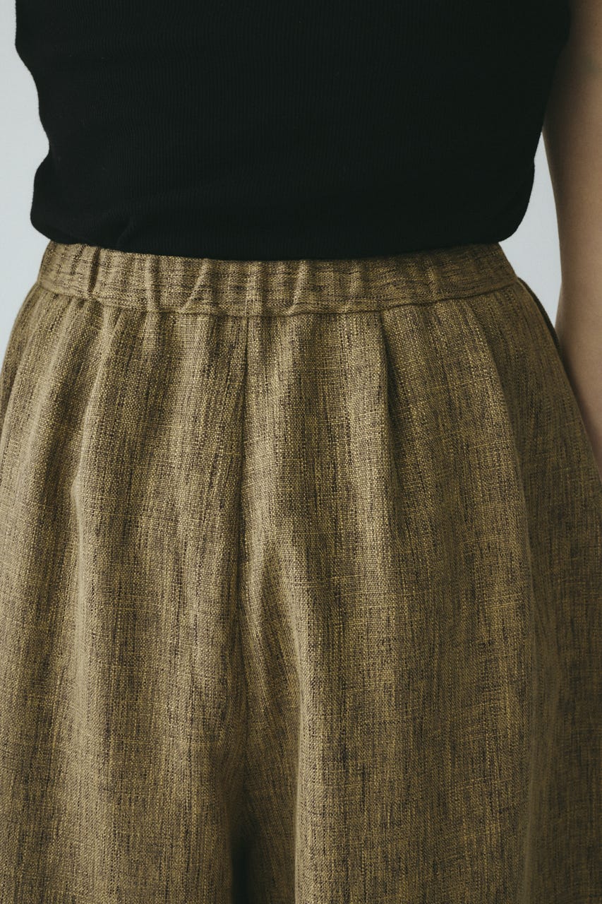 ［予約］Tweed butcher tuck pants BEG 36