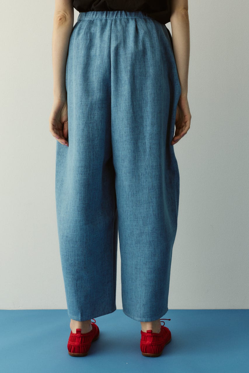 ［予約］Tweed butcher tuck pants L/BLU 36